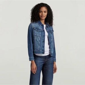 NWT G-Star RAW Arc 3D Denim Jacket Women’s Faded Santorini Stretch - Size L